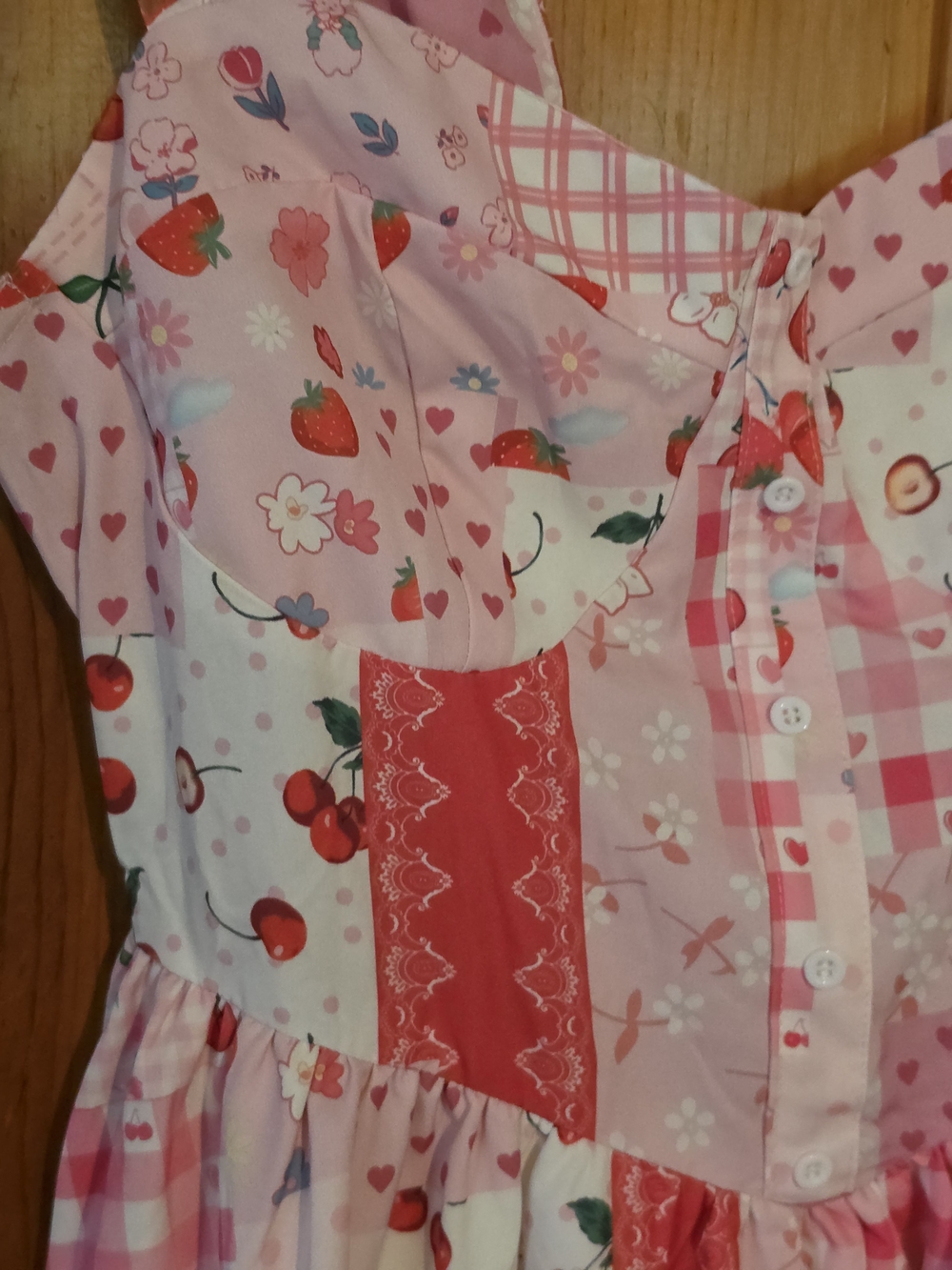 Pink Cherry Patchwork Sundress - Picture 6 of 16